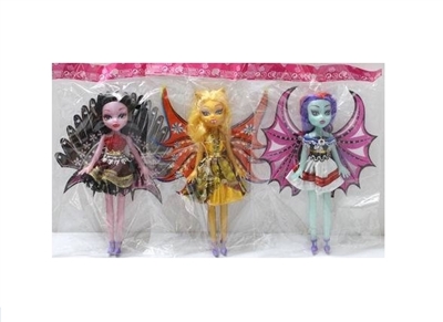 9 inches of solid body of chucky barbie with wings, three orange - OBL715067