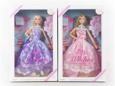 High gear box of 11.5 inch 12 joint solid body princess dress barbie necklace earring with 2 or more - OBL715078