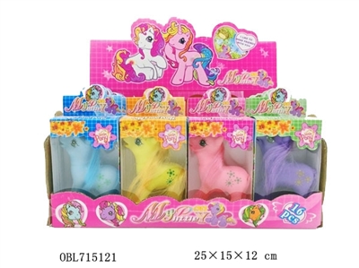 Evade glue cute pony 4 color mixed 16 PCS - OBL715121