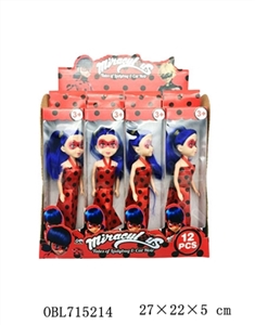 7 inch solid body ladybug girl 12 PCS - OBL715214