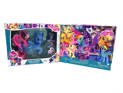 Evade glue super-sized mermaid horse and a little mermaid comb with big big mirror - OBL715285