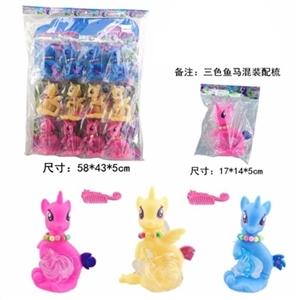 High-grade large hippocampal pegasus three mixed with horse comb with stickers - OBL715316