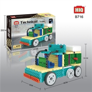 Bulldozing electric blocks car - OBL715601
