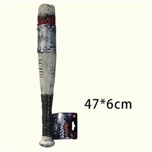 Silver zombie baseball bat - OBL715607