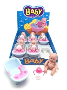 5.5 -inch evade glue expression doll with a bottle cover PVC bath bath conventional 6 PCS - OBL715904