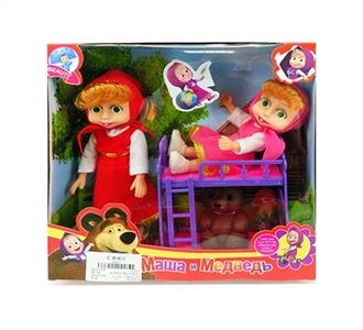 8 inch and 6 inch Martha bunk bed and little bear - OBL716173