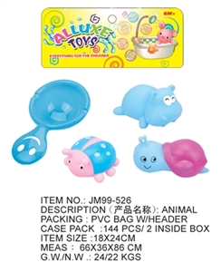 3款搪胶动物+勺子 - OBL716346