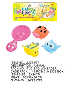 3款搪胶动物+勺子 - OBL716347