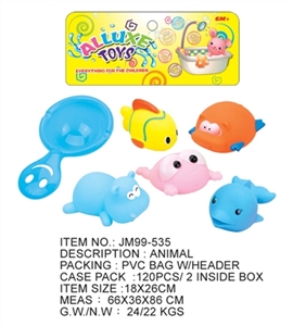 5只搪胶动物+勺子 - OBL716350