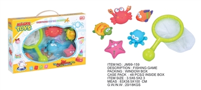 5款吸水搪胶动物+网兜 - OBL716371