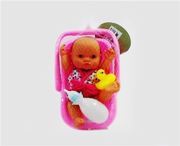 带衣服大搪胶娃娃大婴儿提篮套装 - OBL716519