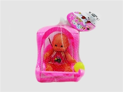 带衣服搪胶娃娃秋千套装 - OBL716537