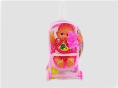 带衣服搪胶娃娃新推车套装 - OBL716538