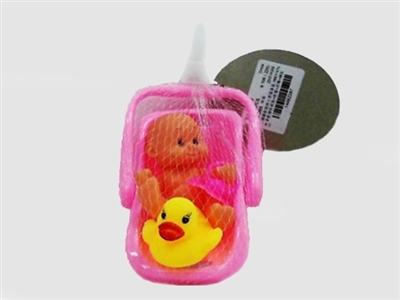 卡通搪胶娃娃小提篮套装 - OBL716540