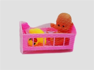 卡通搪胶娃娃婴儿摇床套装 - OBL716543