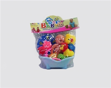 搪胶娃娃浴室洗澡玩具套装 - OBL716557