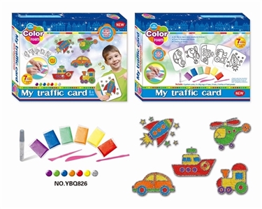 Transportation coloring pearl clay - OBL717121