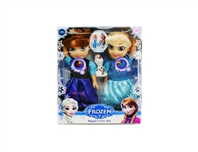 Two 10 inch solid body of ice and snow princess (with music flash) - OBL717499
