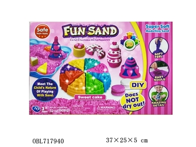 Delicious cake (908 g / 4 color sand cake accessories tools 1 set of plastic sand) - OBL717940