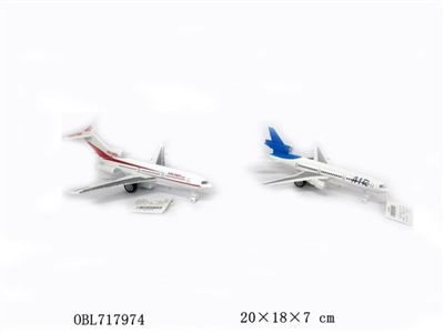 合金回力飞机（带声灯2色混装） - OBL717974