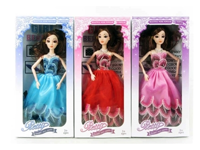 11.5 inch 12 joint 3 d eyes peacock dress barbie, three orange - OBL718274