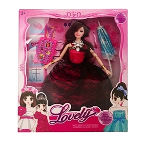 11.5 inch 12 joint wedding dress barbie with bag, an umbrella - OBL718292