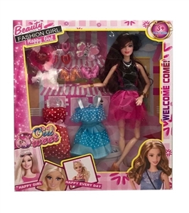 11.5寸12关节时尚芭比 带配件吸塑、2件衣服 - OBL718306