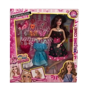 11.5寸12关节时尚芭比 带配件吸塑、2件衣服 - OBL718308