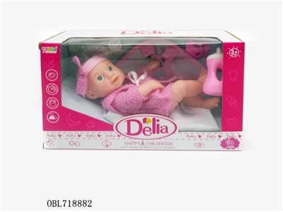 10吋全搪胶睡娃加配件   (2款）带IC发声 - OBL718882