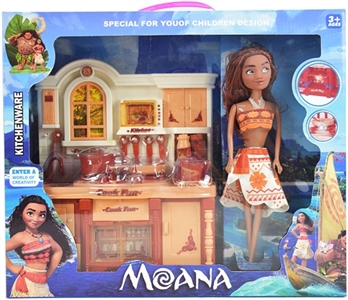 海洋公主厨房系列+配套+芭比 咖啡色 带电 灯光音乐（三灯） - OBL719696