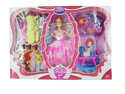 High-grade large box 11.5 inch solid body barbie take 10 clothes take 3 inch solid body barbie with - OBL719790