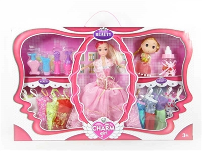 High-grade large boxes of 11.5 inches of solid body Kerr barbie take 10 clothes take 3 inch confused - OBL719792