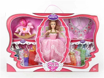 High-grade large boxes of 11.5 inches of solid body barbie take 10 clothes take a Trojan with access - OBL719795