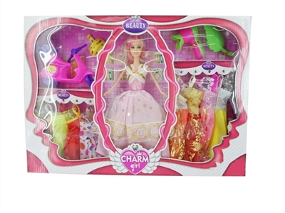 High-grade large box 11.5 inch solid body barbie take 10 clothes take motorcycle accessories - OBL719796