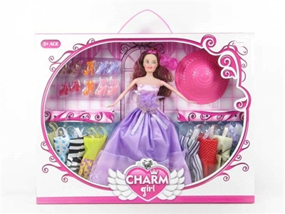 High-grade large box 11.5 inch solid body barbie with 10 with dress shoes hats - OBL719802