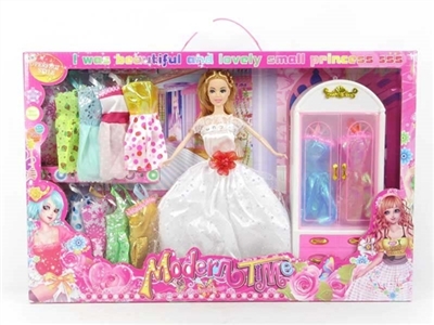 High-grade large box 11.5 inch solid body barbie with 10 clothes closet - OBL719809