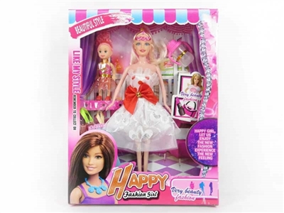 高档11.5寸实身芭比带3寸实身芭比带衣服带配件 - OBL719818