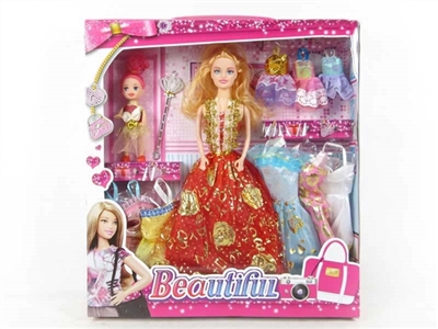 高档11.5寸实身芭比带3寸实身芭比带衣服带配件 - OBL719819