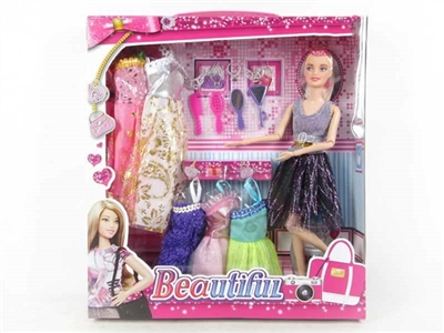 High-grade 11.5 inch 12 joint real fashion barbie with comb mirror with clothes - OBL719820