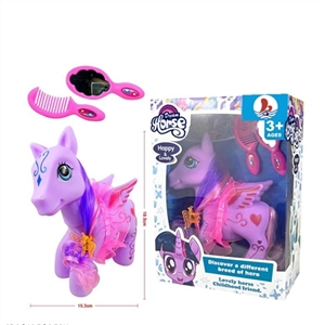 Evade glue oversized diamond Ma Baoli brought flowers wipes with comb with mirror - OBL719827