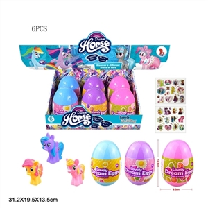 High quality of PVC plastic big egg Ma Baoli take evade glue fair son horse stickers three three col - OBL719839