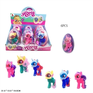 High quality PVC plastic olive big egg evade glue steeds polyster with six horses comb three color a - OBL719843