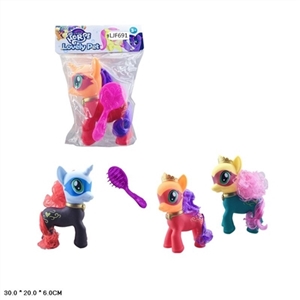 Three new medium evade glue colour Ma Baoli currycomb mixed - OBL719864