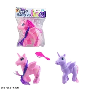 High-grade evade glue large unicorn horse with hairpin bottles with horse combs assortments - OBL719873