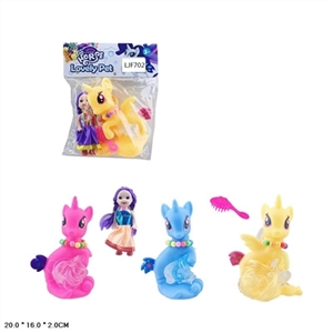 High-grade evade glue mermaid Ma Baoli take horse necklace with a comb to take three inches of solid - OBL719875