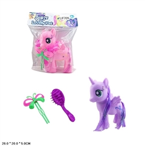 High-grade evade glue large unicorn with horse scarf horse mask with conventional comb - OBL719882