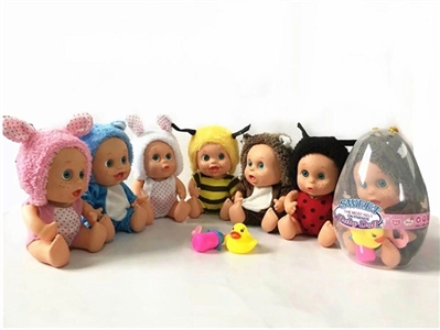 PVC ball eggs 10 inch plastic solid body evade glue hands 3 d eyes really take animal dolls with mus - OBL719902