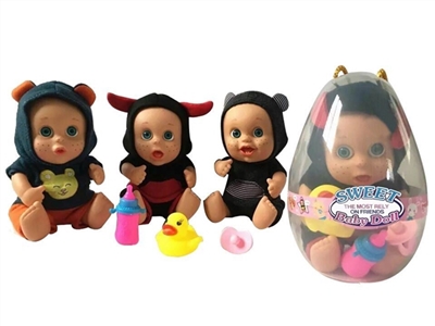 PVC ball eggs 10 inch plastic solid body evade glue hands 3 d eyes really take animal dolls with mus - OBL719903