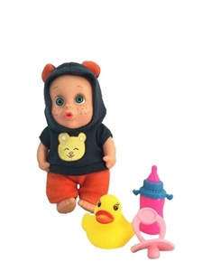 10 inch plastic solid body evade glue hands really eyes with 3 d animal dolls with music palm bottle - OBL719904