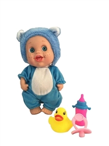 10 inch plastic solid body evade glue hands really eyes with 3 d animal dolls with music palm bottle - OBL719907